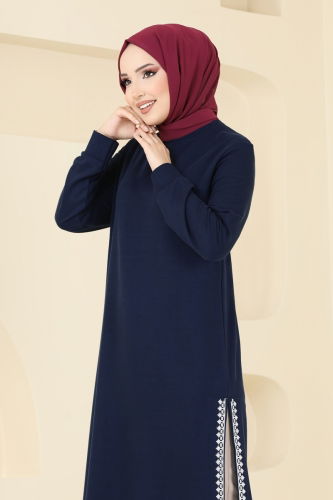 moda selvim Tunic 2678AYD574 Navy Blue - Thumbnail