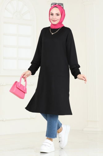 moda selvim Tunic 2680AYD574 Black - Thumbnail