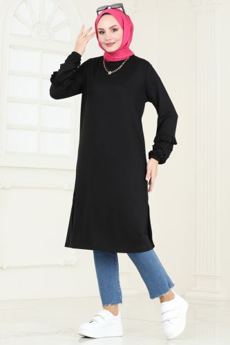 moda selvim Tunic 2680AYD574 Black - Thumbnail