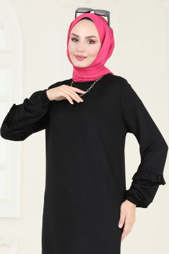 moda selvim Tunic 2680AYD574 Black - Thumbnail