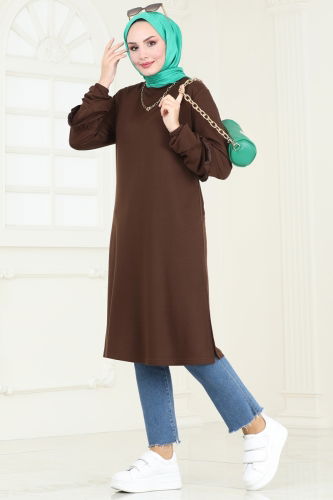 moda selvim Tunic 2680AYD574 Brown - Thumbnail