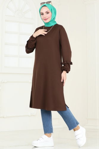 moda selvim Tunic 2680AYD574 Brown - Thumbnail