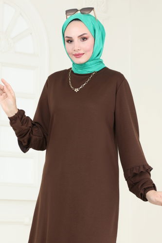 moda selvim Tunic 2680AYD574 Brown - Thumbnail