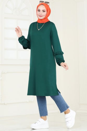 moda selvim Tunic 2680AYD574 Emerald - Thumbnail