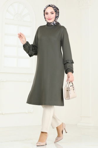 moda selvim Tunic 2680AYD574 Khaki - Thumbnail