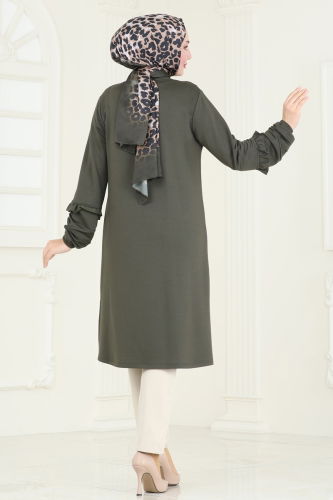 moda selvim Tunic 2680AYD574 Khaki - Thumbnail