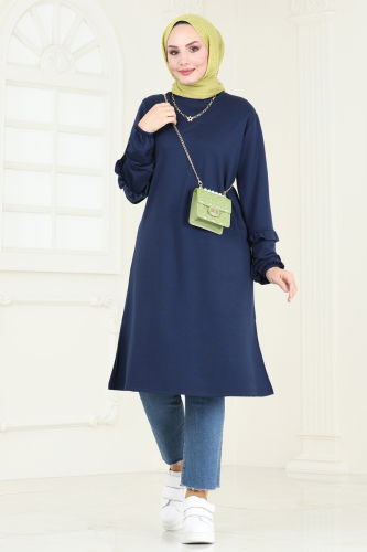 moda selvim Tunic 2680AYD574 Navy Blue - Thumbnail