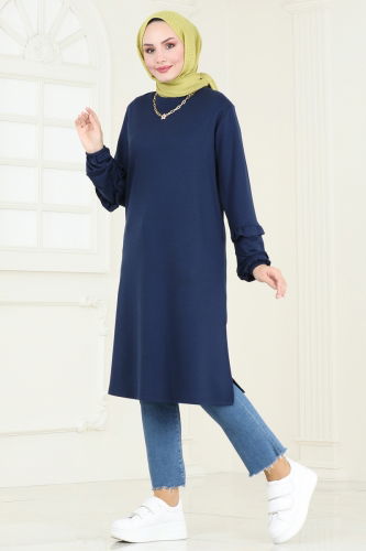 moda selvim Tunic 2680AYD574 Navy Blue - Thumbnail