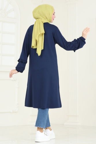 moda selvim Tunic 2680AYD574 Navy Blue - Thumbnail