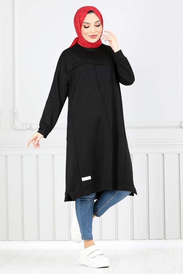 Modaselvim NET 20%+20% DISCOUNT IN THE CARD Tunic 2684AYD969-M Black