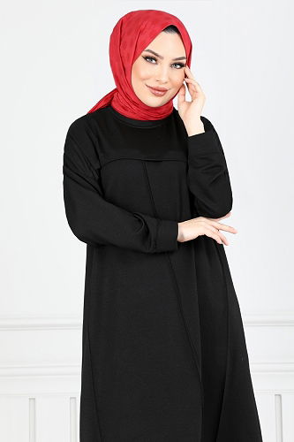 moda selvim Tunic 2684AYD969-M Black - Thumbnail