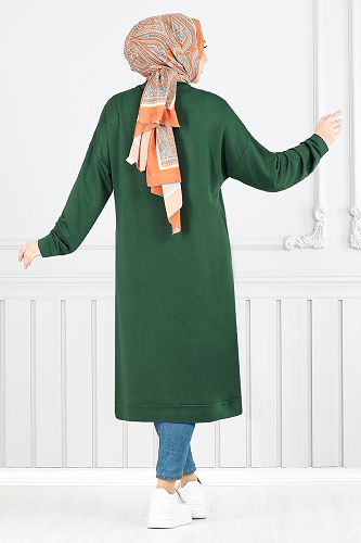 moda selvim Tunic 2684AYD969-M Emerald - Thumbnail