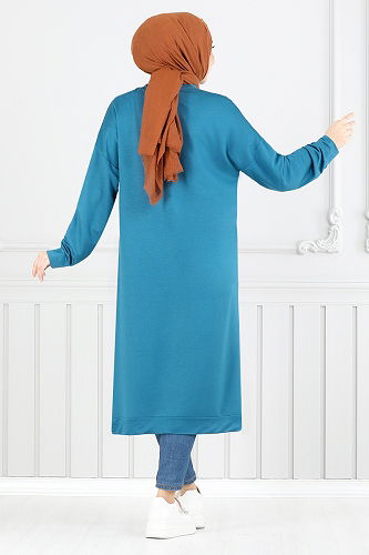 moda selvim Tunic 2684AYD969-M Petroleum - Thumbnail