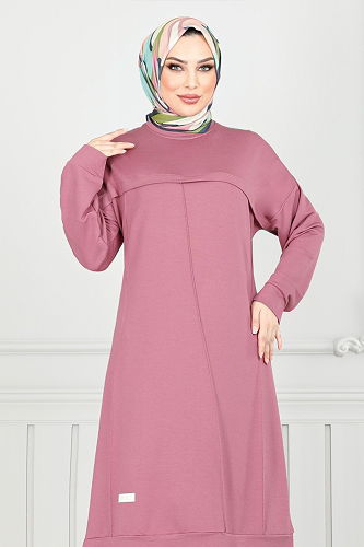 moda selvim Tunic 2684AYD969-M Rose Dried - Thumbnail