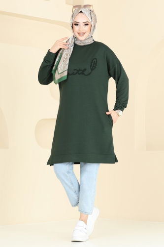 moda selvim Tunic 2689AYD574 Emerald - Thumbnail