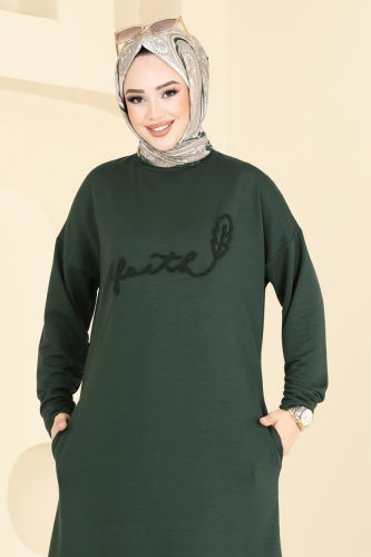 moda selvim Tunic 2689AYD574 Emerald - Thumbnail