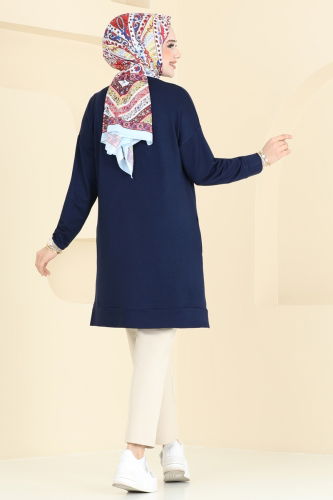 moda selvim Tunic 2689AYD574 Navy Blue - Thumbnail