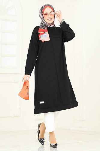 moda selvim Tunic 2694AYD574 Black - Thumbnail