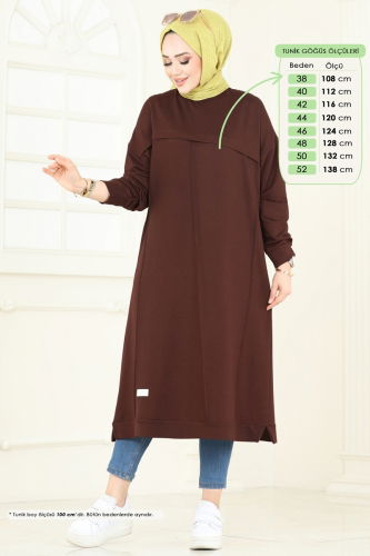 moda selvim Tunic 2694AYD574 Brown - Thumbnail