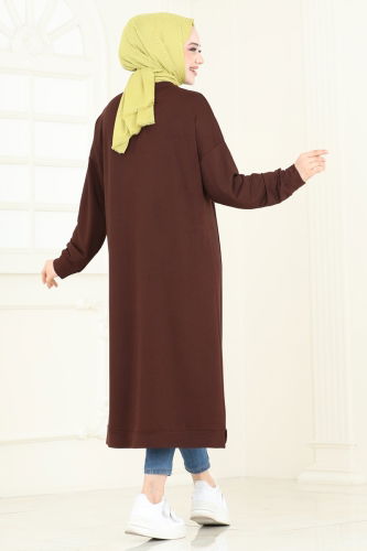 moda selvim بلوز بني 2694AYD574 - Thumbnail