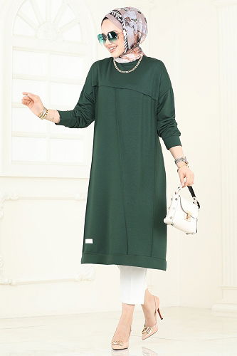moda selvim Tunic 2694AYD574 Emerald - Thumbnail