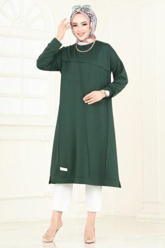 moda selvim Tunic 2694AYD574 Emerald - Thumbnail