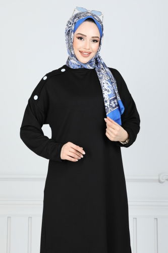 moda selvim Tunic 2695AYD574 Black - Thumbnail