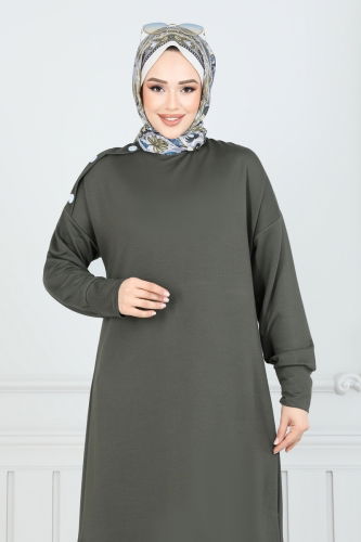 moda selvim Tunic 2695AYD574 Khaki - Thumbnail