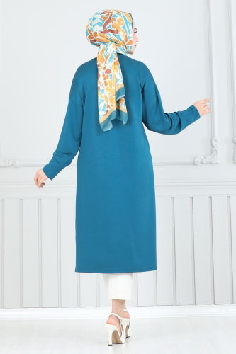 moda selvim Tunic 2695AYD574 Petroleum - Thumbnail