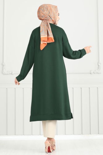 moda selvim Tunic 2696AYD574 Emerald - Thumbnail