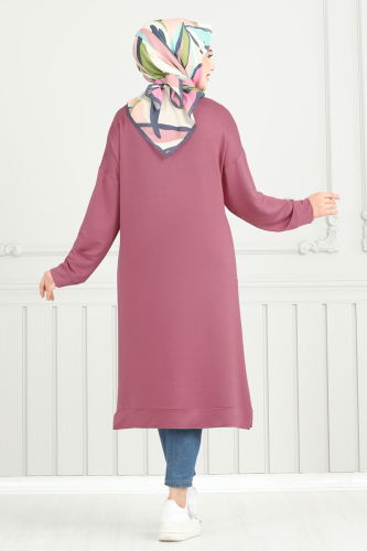 moda selvim Tunic 2696AYD574 Rose Dried - Thumbnail