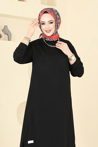 moda selvim Tunic 2697AYD574 Black - Thumbnail