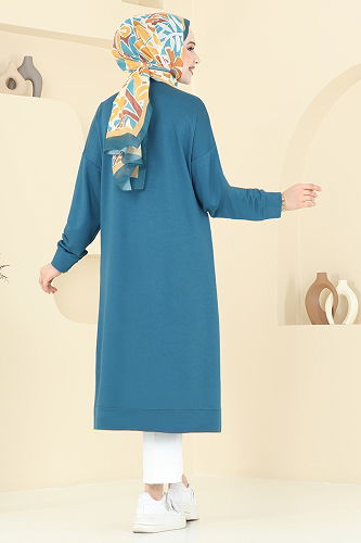 moda selvim Tunic 2697AYD574 Petroleum - Thumbnail