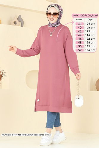 moda selvim Tunic 2697AYD574 Rose Dried - Thumbnail