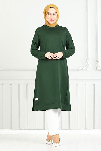 moda selvim بلوز زيتي 2697AYD969-M - Thumbnail