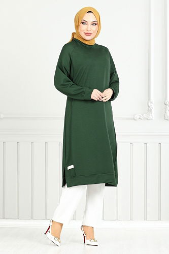 moda selvim بلوز زيتي 2697AYD969-M - Thumbnail