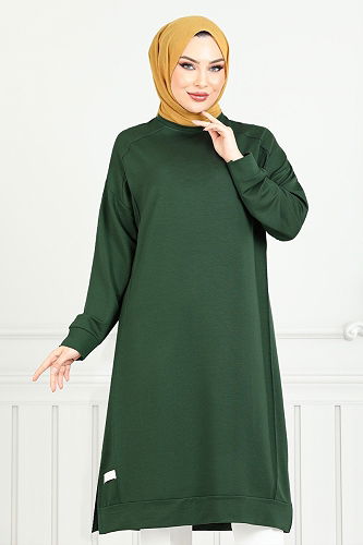 moda selvim بلوز زيتي 2697AYD969-M - Thumbnail