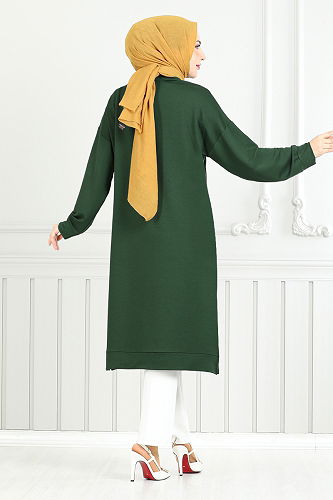 moda selvim بلوز زيتي 2697AYD969-M - Thumbnail