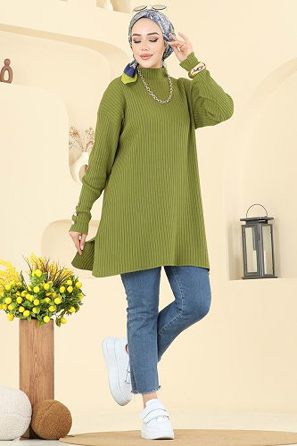 moda selvim بلوز أخضر 2714AYD574 - Thumbnail