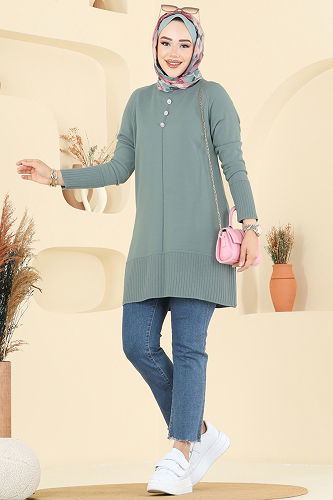 moda selvim Tunic 2715AYD574 Mint - Thumbnail
