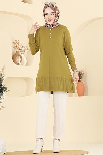 moda selvim بلوز أخضر 2715AYD574 - Thumbnail