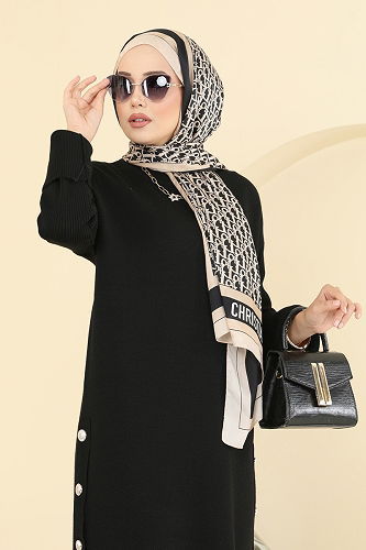 moda selvim بلوز أسود 2716AYD574 - Thumbnail