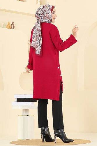 moda selvim Tunic 2716AYD574 Red - Thumbnail