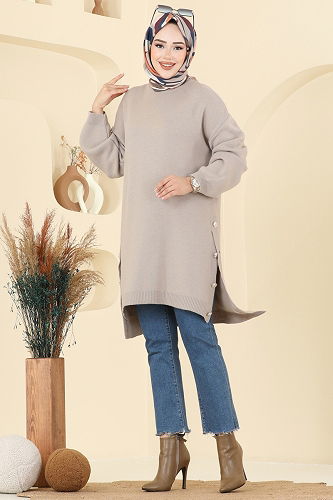 moda selvim بلوز بيج 2716AYD574 - Thumbnail