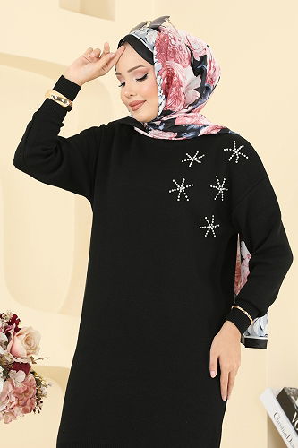 moda selvim بلوز أسود 2717AYD574 - Thumbnail