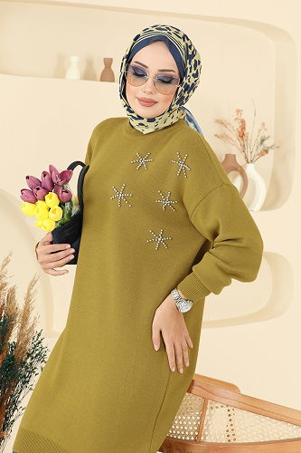 moda selvim بلوز أخضر 2717AYD574 - Thumbnail