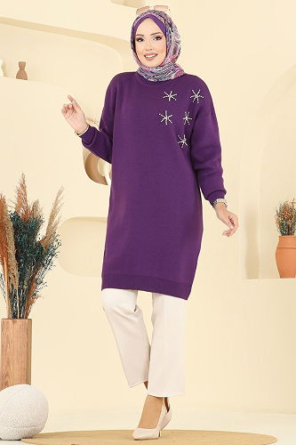 moda selvim Tunic 2717AYD574 Purple - Thumbnail