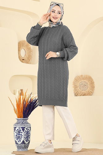 moda selvim Tunic 2734AYD574 Anthracite - Thumbnail