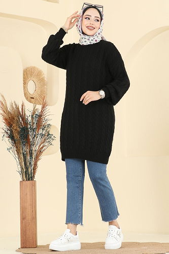 moda selvim Tunic 2734AYD574 Black - Thumbnail