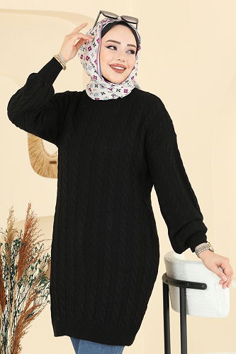 moda selvim Tunic 2734AYD574 Black - Thumbnail